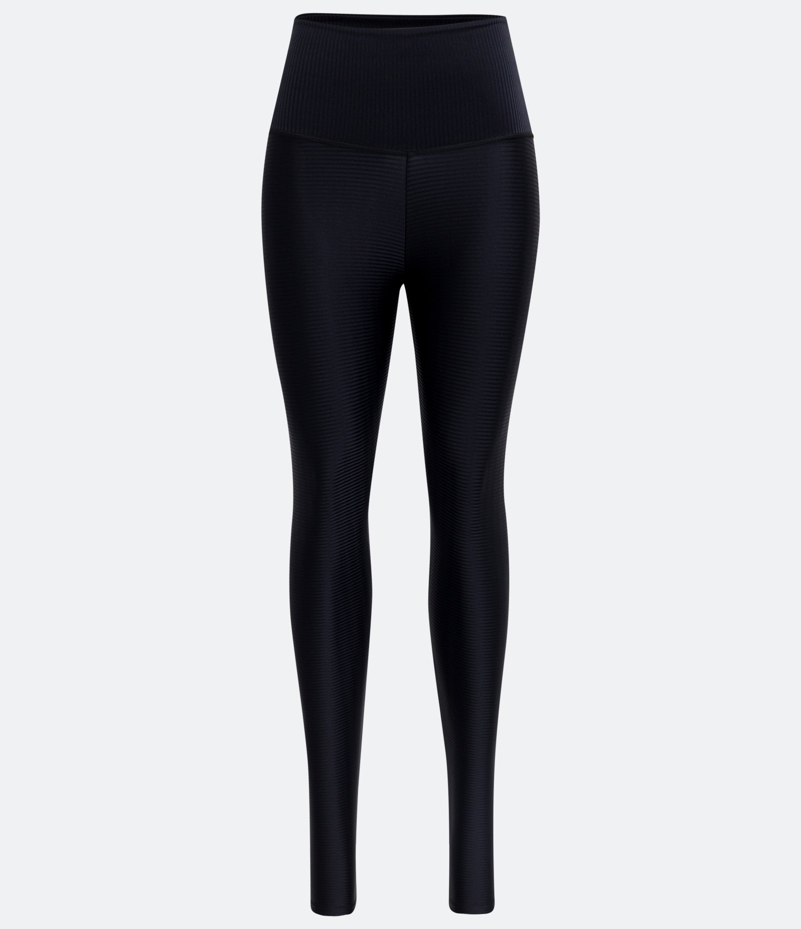 Calça Legging Esportiva em Poliamida Texturizada com Brilho e Cós Alto Preto 5
