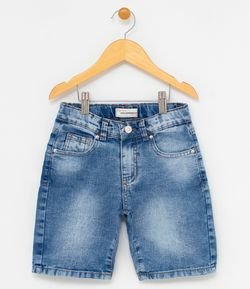 Bermuda Infantil Jeans com Bolsos - Tam 5 a 14