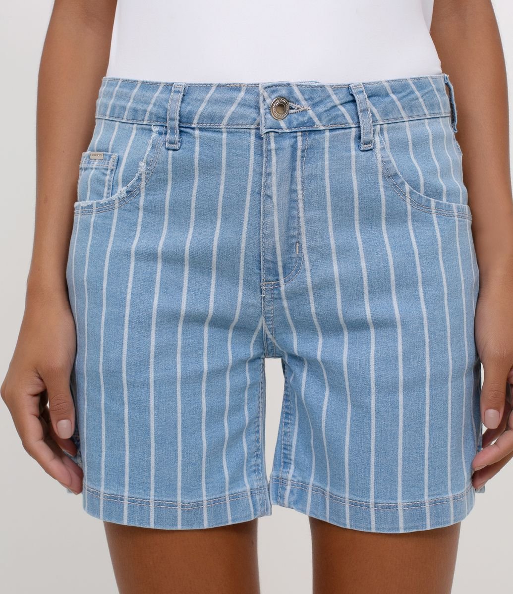 short jeans listrado