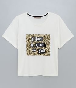 T Shirt com  Estampa Animal Print Curve & Plus Size