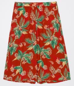 Calca Pantacourt Floral Curve & Plus Size