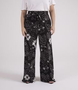 Calca Pantalona com Amarração Curve & Plus Size