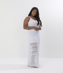 Vestido Longo com Textura Curve & Plus Size