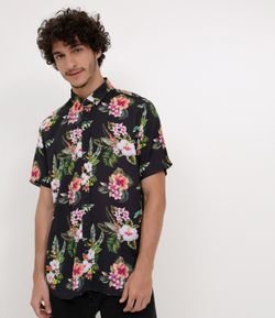 Camisa com Estampa Floral em Viscose