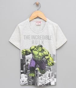 Camiseta Infantil com Estampa Hulk - Tam 4 a 14
