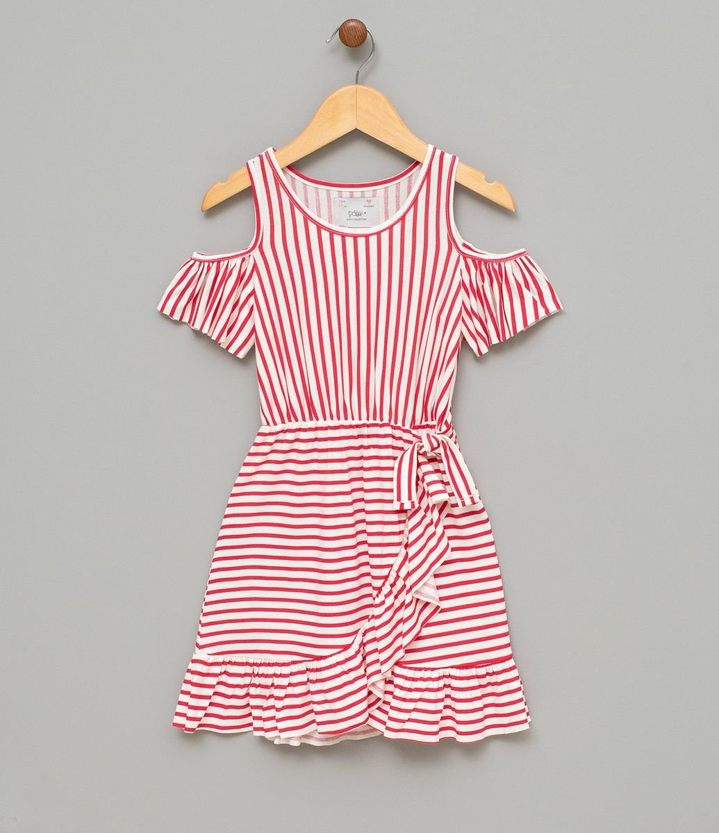 vestido infantil listrado