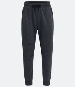 Calça Jogger em Moletom com Estampa Texturizada