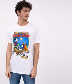 Camiseta em Algodão Peruano com Estampa Mickey