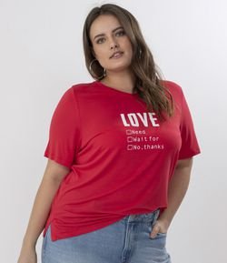 Blusa com Estampa Love Curve & Plus Size