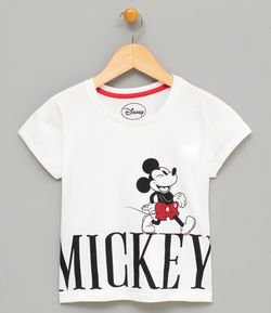 Blusa Infantil com Estampa Mickey - Tam 4 a 14