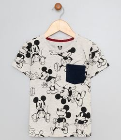 Camiseta Infantil Estampada Mickey - Tam 1 a 4