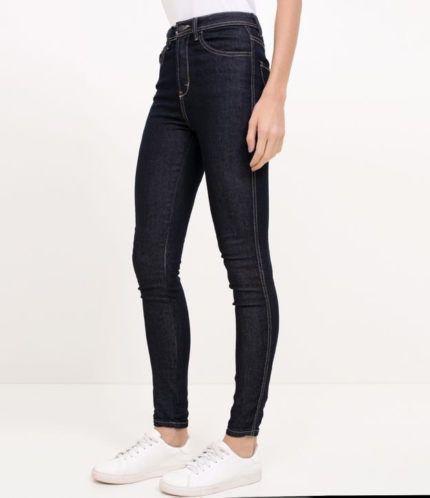 Calça Jeans Skinny Lisa - Cor: Azul - Tamanho: 34