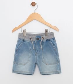 Bermuda Infantil em Jeans - Tam 1 a 4
