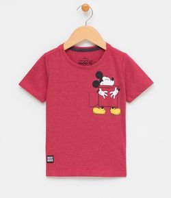 Camiseta Infantil com Estampa Mickey - Tam 1 a 4 anos