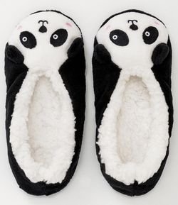 Meia Home Socks com Antiderrapante e Estampa Panda