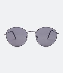 Óculos de Sol Redondo em Metal Estilo Slim