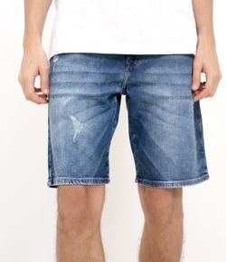 Bermuda Jeans com Puídos
