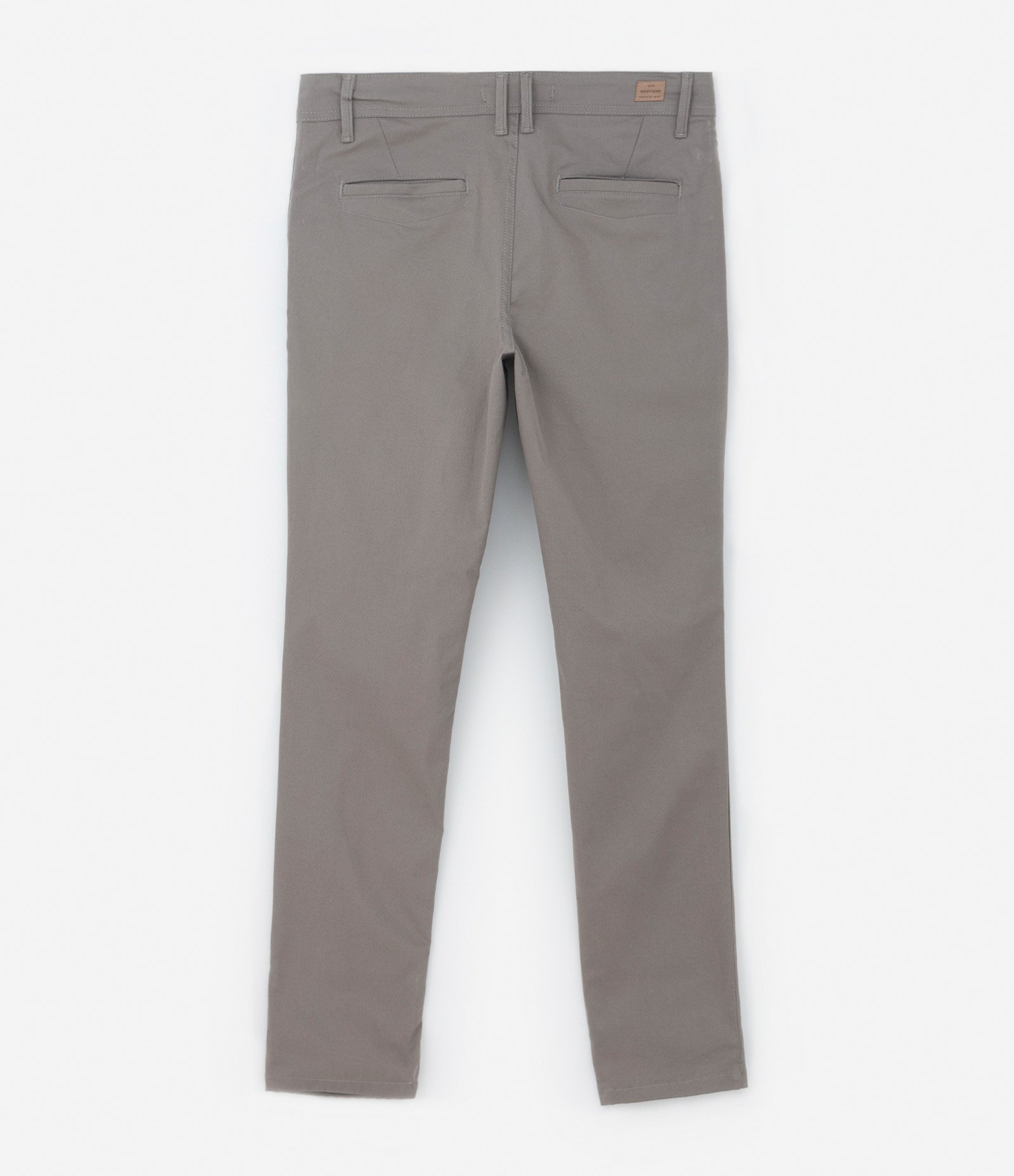 Calça Slim Básica em Sarja com Elastano Cinza 6