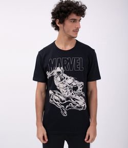 Camiseta com Estampa Pantera Negra - Marvel