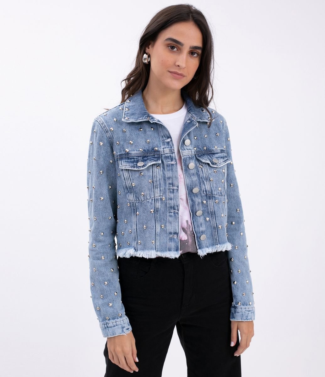jaqueta jeans cropped renner