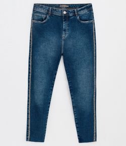 Calça Jeans com Faixa Lateral Curve & Plus Size