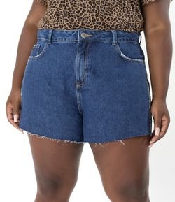 Short Boyfriend Jeans com Faixa Lateral Curve & Plus Size
