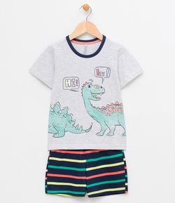 Pijama Infantil com Estampa Brilha no Escuro - Tam 1 a 4