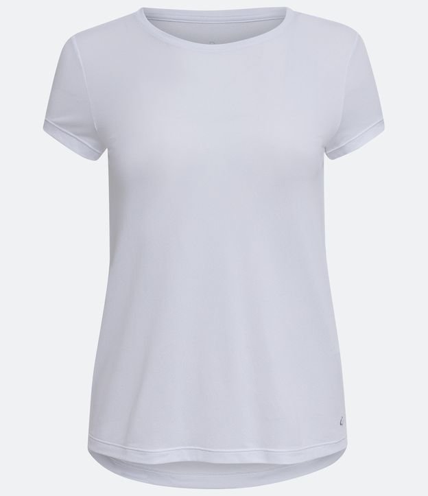 Camiseta Esportiva Básica em Poliamida com Manga Curta Branco 8