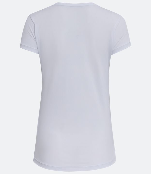 Camiseta Esportiva Básica em Poliamida com Manga Curta Branco 9
