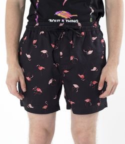 Bermuda Estampada com Flamingos