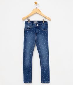 Calça Jeans Infantil com Aplicações - Tam 5 a 14