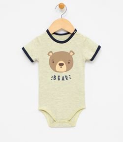 Body Infantil com Estampa Urso - Tam 0 a 18 meses