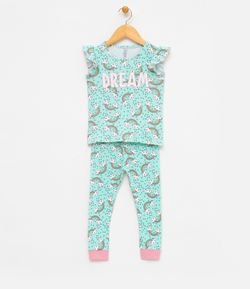 Pijama Infantil Estampado Dream - Tam 1 a 6