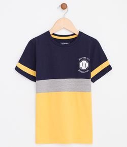 Camiseta Infantil com Estampa Baseball - Tam 5 a 14