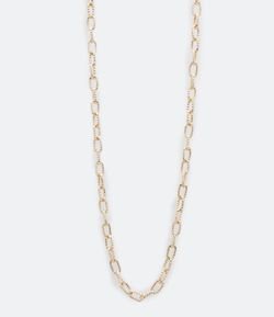 Colar Longo com Elos Texturizados