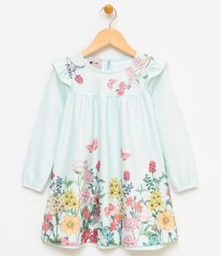 Vestido Infantil Estampa Floral - Tam 1 a 4