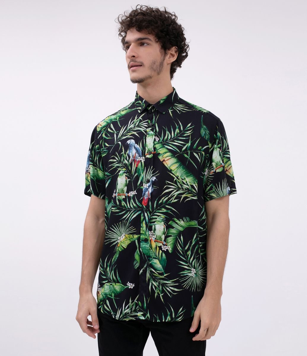 camisa floral masculina marisa