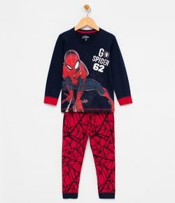 Pijama Infantil com Estampa Homem Aranha - Tam 2 a 14