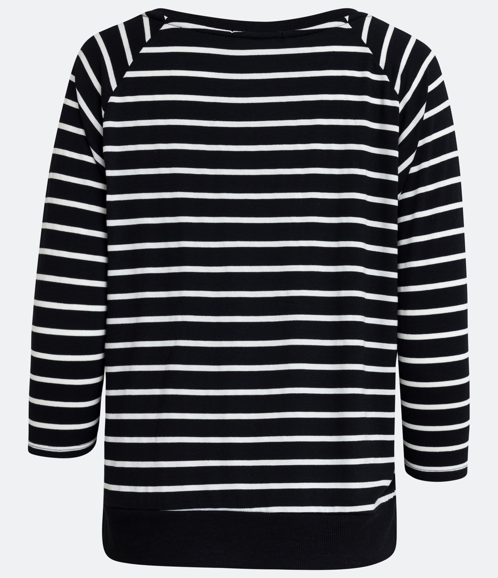 Blusa em Viscose com Estampa Listrada Preto 8