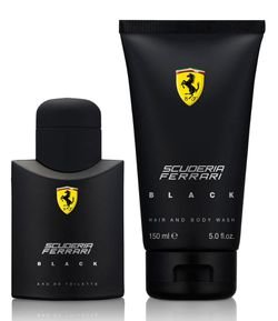 Kit Ferrari Black Masculino Eau de Toilette + Loção Corporal e Cabelo