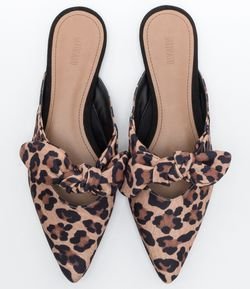 mule feminino animal print