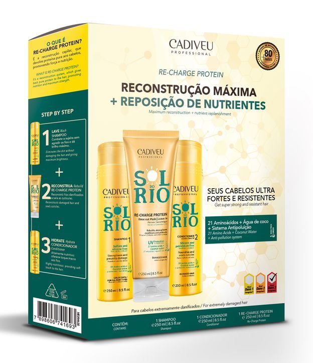 Kit Cadiveu Sol do Rio Shampoo + Condicionador + Máscara - KIT