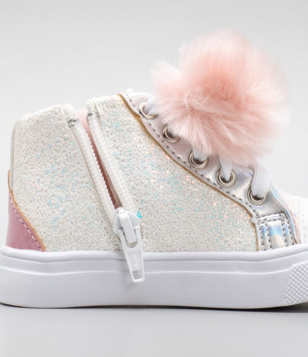 tenis infantil feminino com pompom