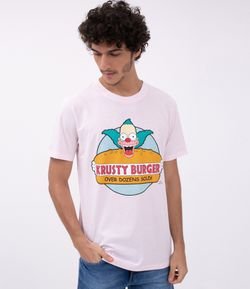 Camiseta com Estampa Krusty Burger - Simpsons