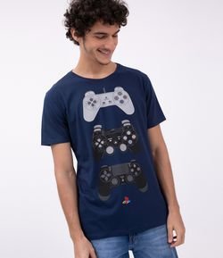 Camiseta com Estampa Gamer - Playstation