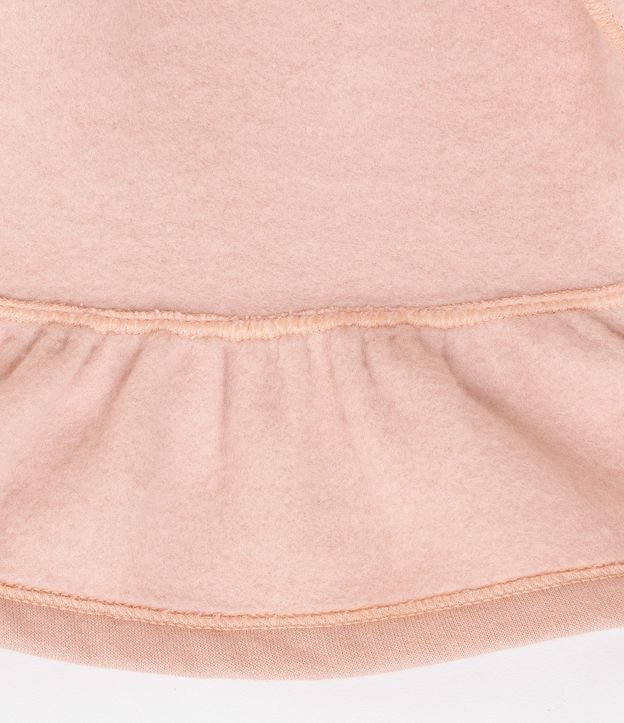 Campera de Algodón con Volados - Talle 0 a 18 meses  Rosado 4