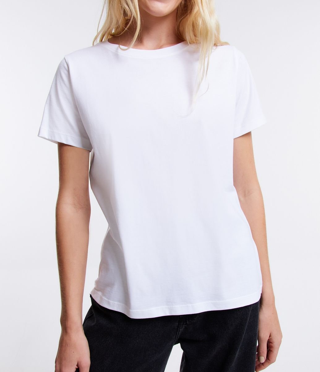 Camiseta Básica Riachuelo Camisa Branca Feminina Camiseta Básica