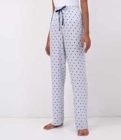 Calça de Pijama Poá com Amarração na Cintura 