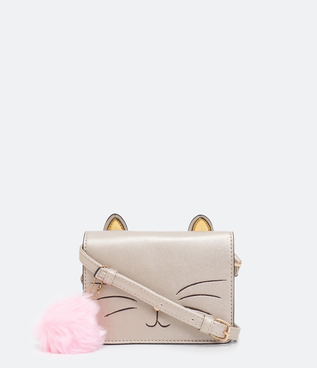 pom pom crossbody bolsa
