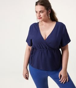 Blusa Lisa Gola V  Curve & Plus Size